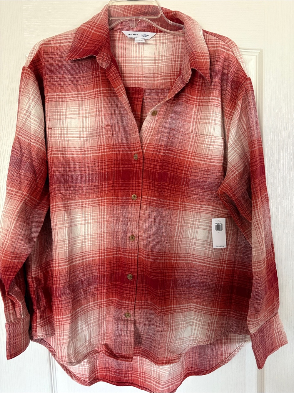 NWT Old Navy Red Plaid Button-Down Shirt